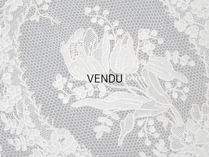 画像12: 19世紀 アンティーク  アランソンレース 幅広 1.3m　14cm幅　ミュージアムピース
