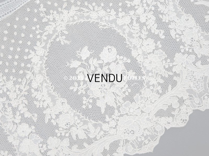 画像9: 19世紀 アンティーク  アランソンレース 幅広 1.3m　14cm幅　ミュージアムピース