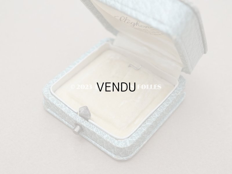 画像3: アンティーク ジュエリーボックス 金彩入り グレイッシュブルー