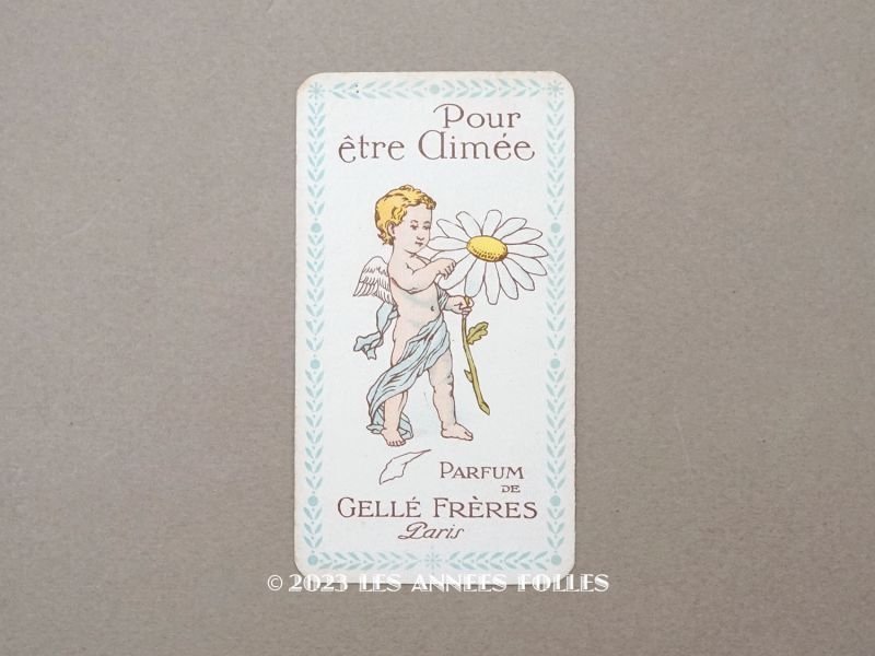 画像1: アンティーク 天使のパフュームカード POUR ETRE AIMEE - GELLE FRERES PARIS -