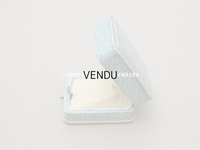 画像4: アンティーク ジュエリーボックス 金彩入り グレイッシュブルー