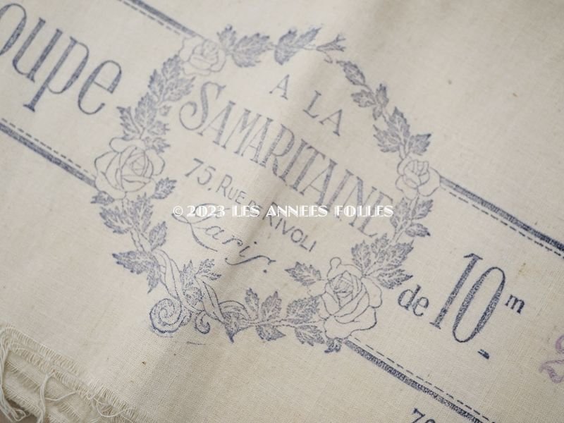 画像2: アンティーク サマリテーヌのロゴ入り　コットンファブリック - A LA SAMARITAINE -