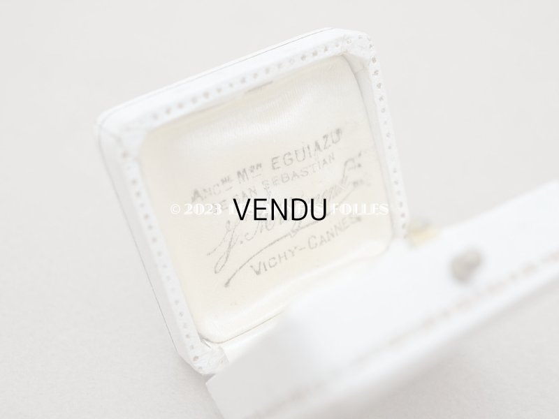 画像3: アンティーク ジュエリーボックス 金彩入り オフホワイト 