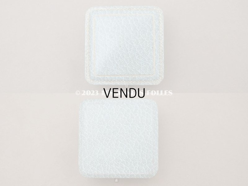 画像6: アンティーク ジュエリーボックス 金彩入り グレイッシュブルー