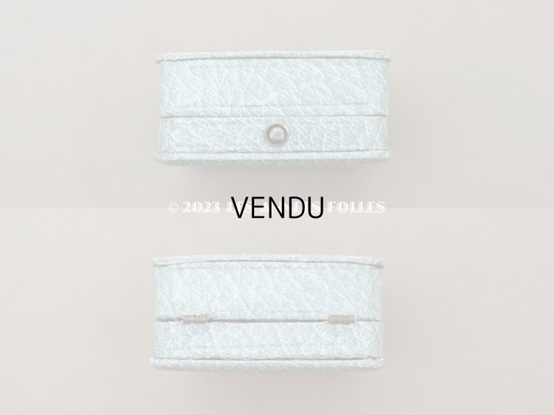 画像7: アンティーク ジュエリーボックス 金彩入り グレイッシュブルー