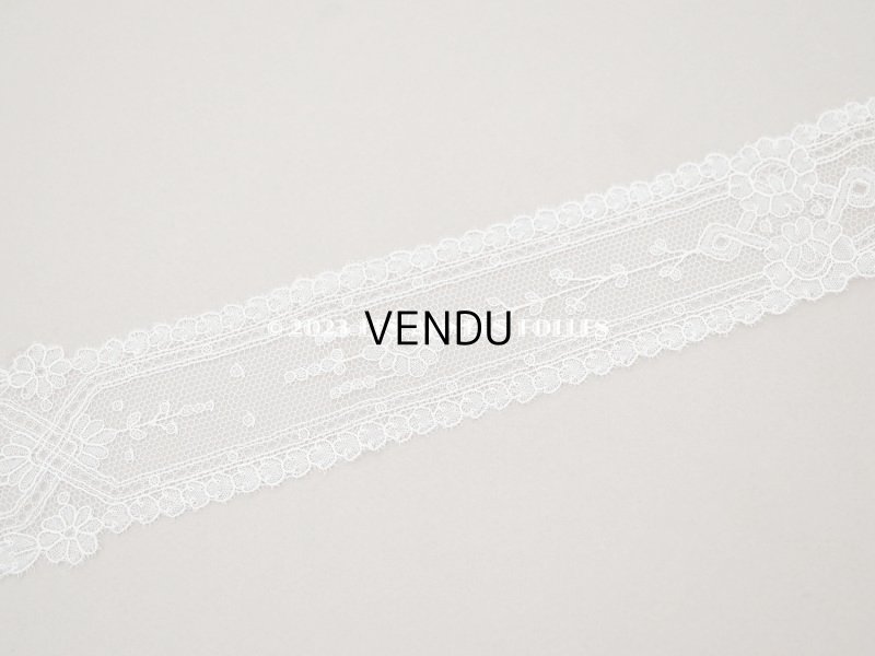 画像7: アンティーク バルブ・ド・ボネ オフホワイトのシャンティイレース　