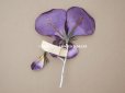 画像4: 1900年頃 未使用　アンティーク パンジーの布花 ラベル付 淡い紫＆深紫 (4)