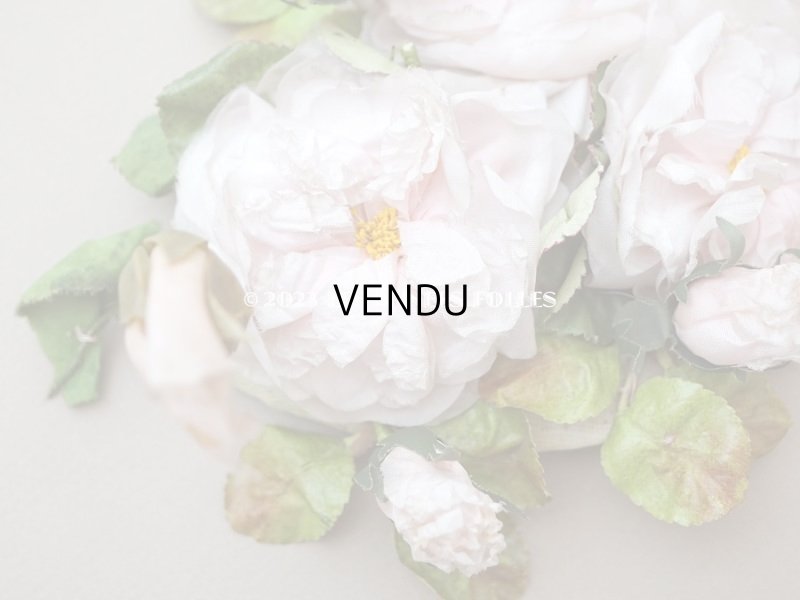 画像4: アンティーク パウダーピンクの薔薇の布花 クウォーターロゼット咲き ヘッドドレス 結婚式 婚約式