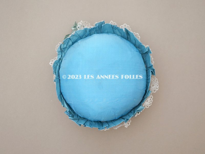 画像4: アンティーク 大きなピンクッション シルクリボン＆手編みのレース