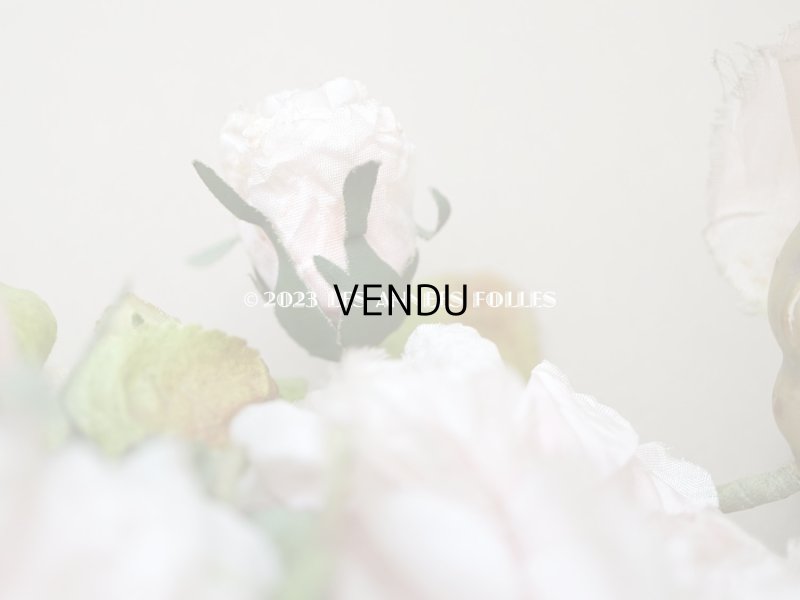 画像7: アンティーク パウダーピンクの薔薇の布花 クウォーターロゼット咲き ヘッドドレス 結婚式 婚約式