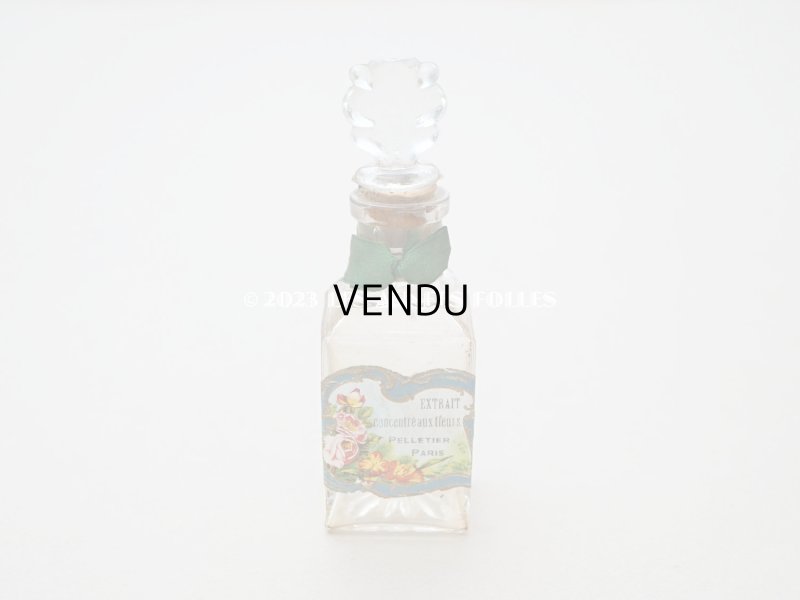 画像2: アンティーク 薔薇のパフュームボトル クリスタル製 EXTRAIT CONSENTRE AUX FLEURS  - PELLETIER PARIS - 