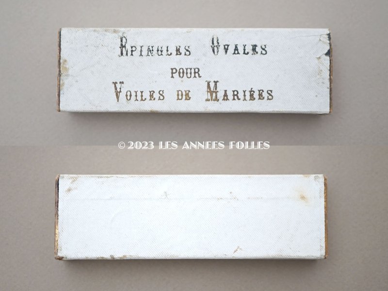 画像5: 1900年頃  アンティーク ウェディングヴェールのエパングルケース オフホワイト EPINGLES OVALES POUR VIOLES DE MARIEES