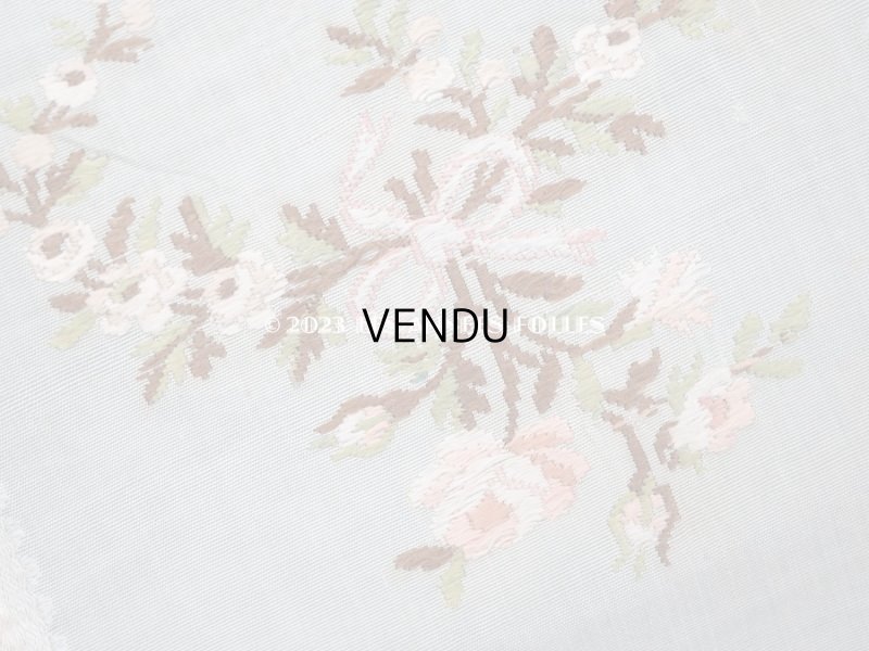 画像10: 18世紀 アンティーク 薔薇とリボンのガーランド　シルク製ファブリック 手刺繍 約1.8m 25cm幅