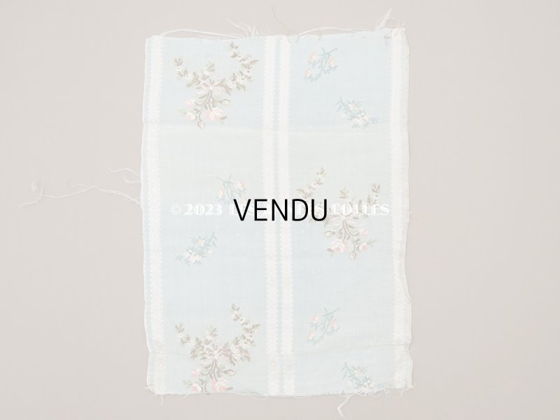 画像4: 18世紀 アンティーク 薔薇とリボンのガーランド　シルク製ファブリック 手刺繍 約1.8m 25cm幅