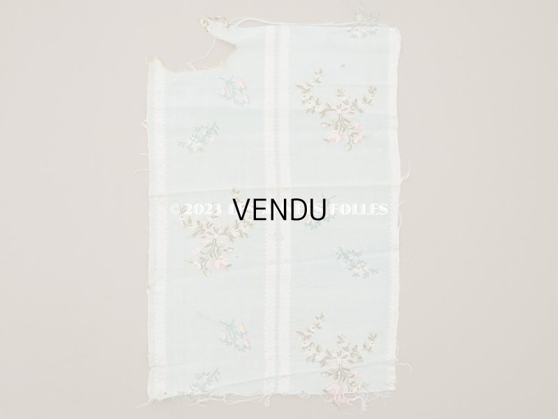 画像3: 18世紀 アンティーク 薔薇とリボンのガーランド　シルク製ファブリック 手刺繍 約1.8m 25cm幅