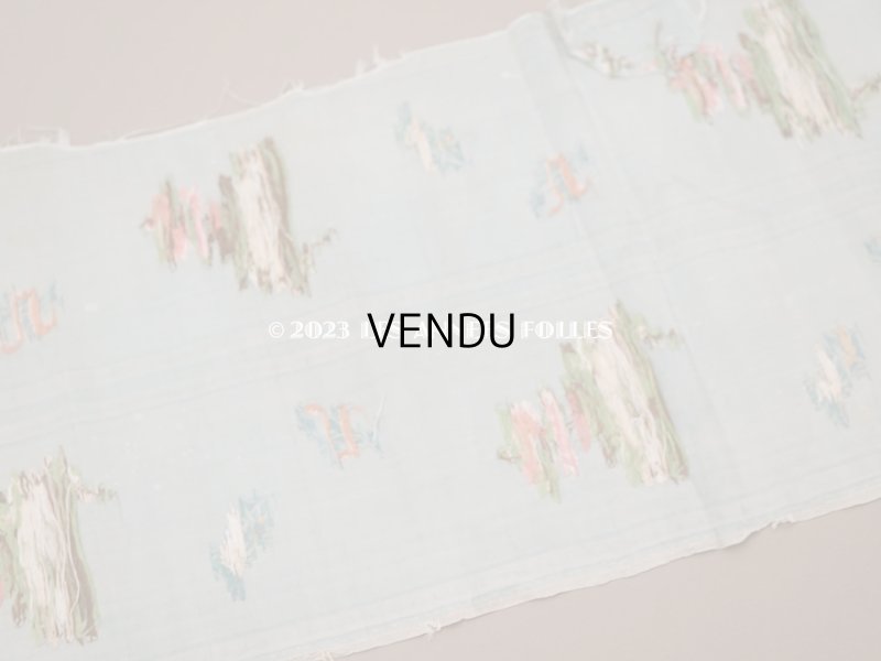 画像11: 18世紀 アンティーク 薔薇とリボンのガーランド　シルク製ファブリック 手刺繍 約1.8m 25cm幅