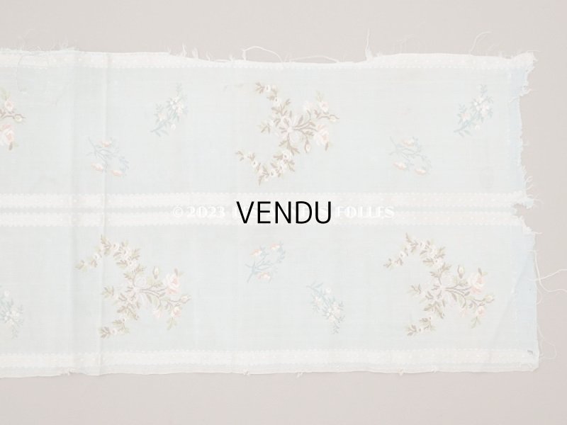 画像8: 18世紀 アンティーク 薔薇とリボンのガーランド　シルク製ファブリック 手刺繍 約1.8m 25cm幅