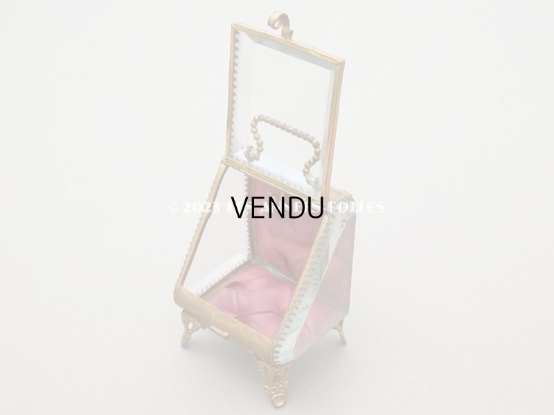 画像8: アンティーク 懐中時計 & ジュエリーボックス スモーキーレッドのシルク製クッション