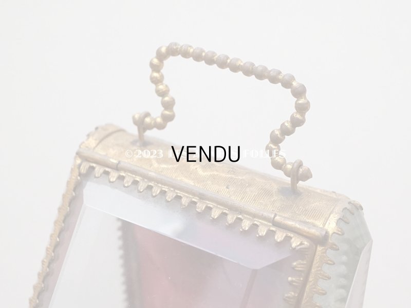 画像4: アンティーク 懐中時計 & ジュエリーボックス スモーキーレッドのシルク製クッション