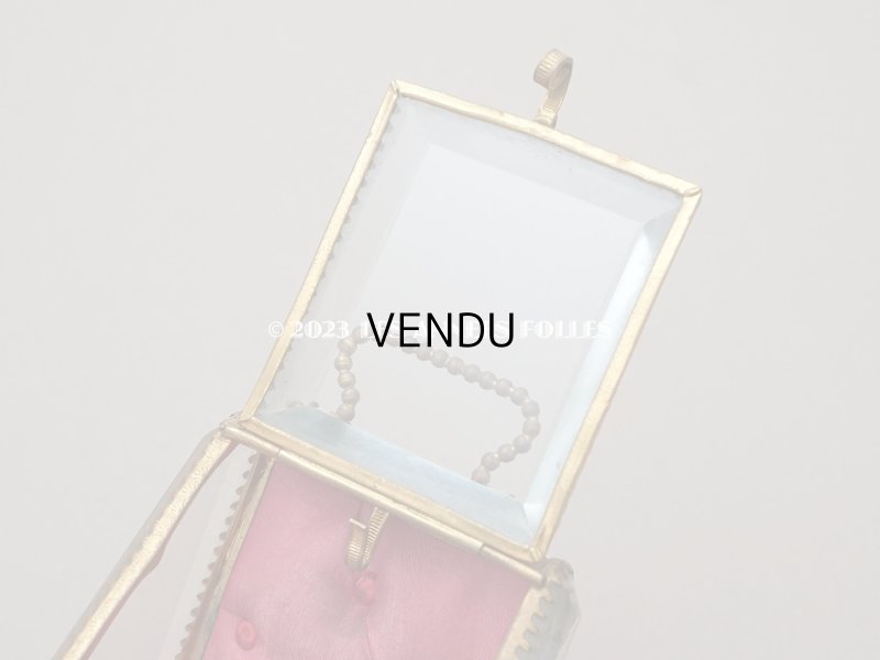 画像9: アンティーク 懐中時計 & ジュエリーボックス スモーキーレッドのシルク製クッション