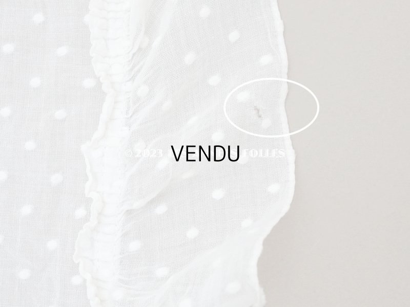 画像10: アンティーク  ドット刺繍入り コットン生地 150×60cm