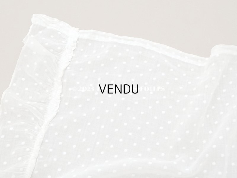 画像3: アンティーク  ドット刺繍入り コットン生地 150×60cm