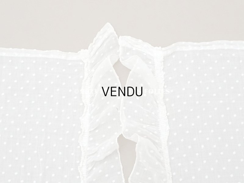 画像7: アンティーク  ドット刺繍入り コットン生地 150×60cm