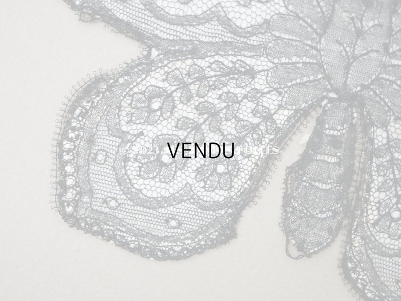 画像5: 19世紀末 アンティーク 蝶のレースモチーフ 花模様