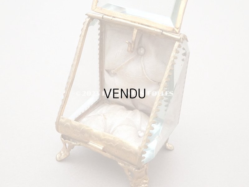 画像10: アンティーク 懐中時計 & ジュエリーボックス パウダーピンクのシルク製クッション