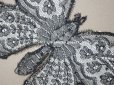 画像3: 19世紀末 アンティーク 蝶のレースモチーフ 花模様