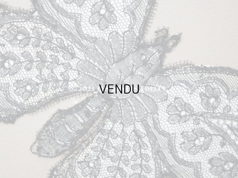 画像3: 19世紀末 アンティーク 蝶のレースモチーフ 花模様