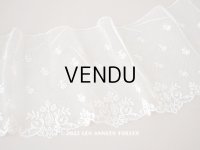 19世紀末 アンティーク  手編みのボビンレース 幅広18.8cm アプリカシオン・アングルテール 