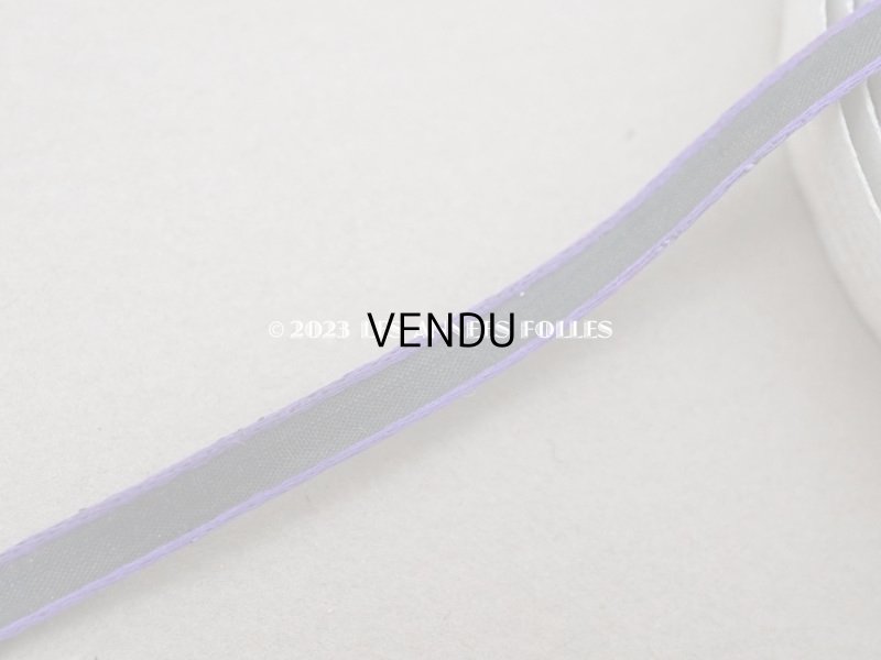 画像4: 19世紀 アンティーク 極細  シルク製リボン10m 5mm幅 黒＆紫 