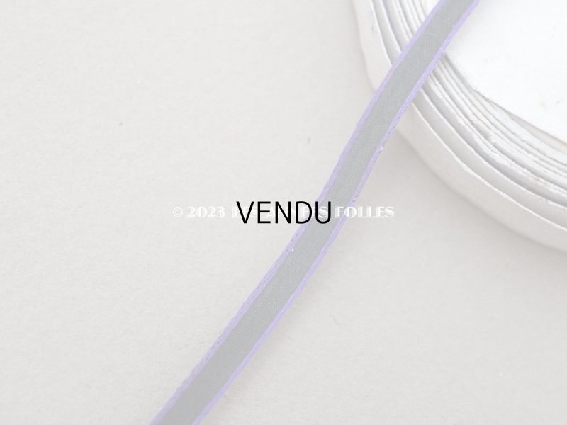 画像3: 19世紀 アンティーク 極細  シルク製リボン10m 5mm幅 黒＆紫 