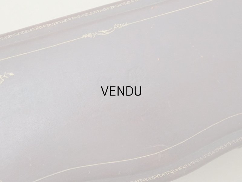 画像4: アンティーク 本革製 グローブボックス シルク製クッション付き イニシャル入り ジュエリーケース