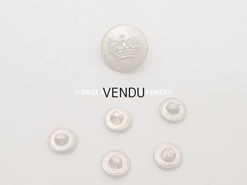 画像3: アンティーク ドール用 極小 8.5mm 王冠のボタン 
