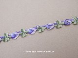 未使用 アンティーク ロココトリム 紫の薔薇 ロココリボン 