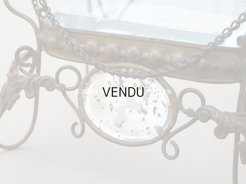 画像6: 19世紀末 アンティーク マリアージュの台座 ガラス＆メタル 結婚式