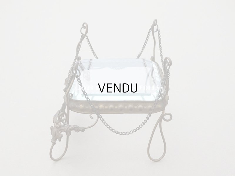 画像9: 19世紀末 アンティーク マリアージュの台座 ガラス＆メタル 結婚式