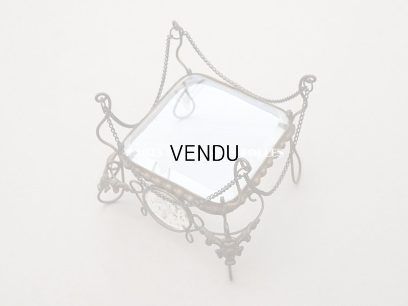 画像3: 19世紀末 アンティーク マリアージュの台座 ガラス＆メタル 結婚式