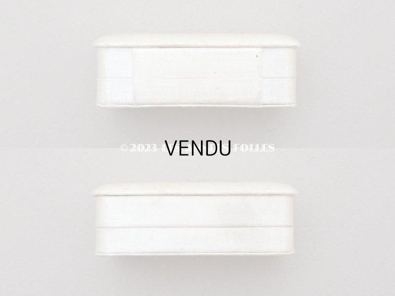 画像8: 1900年頃 アンティーク  シルクサテンのジュエリーボックス  オフホワイト