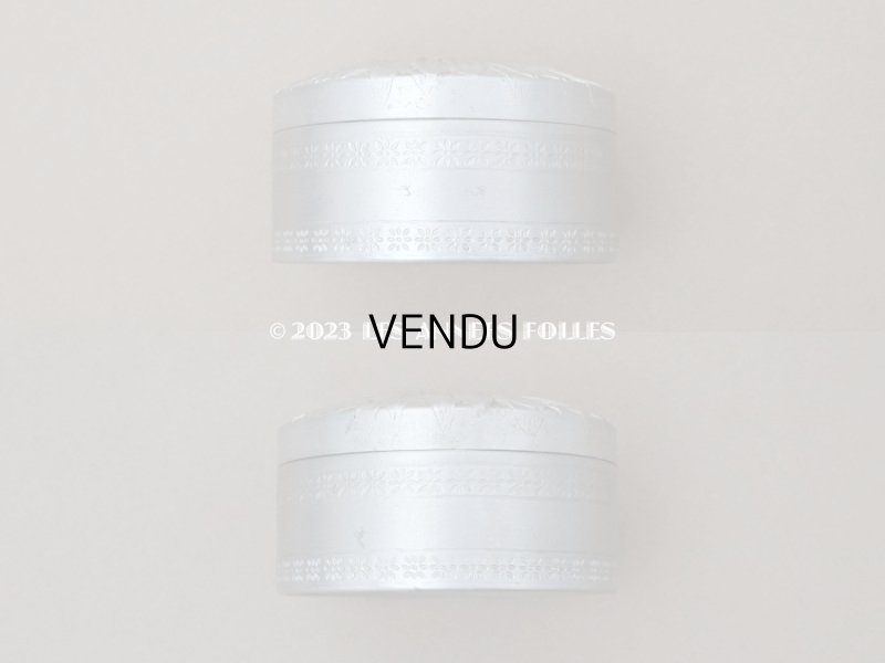 画像3: アンティーク アルミ製 マーガレット パウダーボックス 