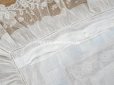 画像16: アンティーク 大きなクッションカバー モノグラム刺繍入り 96×93cm　ヴァランシエンヌレースのフリル　