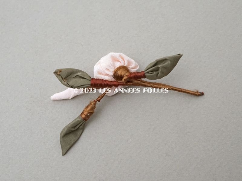 画像4: アンティーク 淡いピンクの薔薇のロココモチーフ