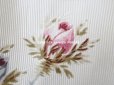 画像6: 未使用 1900年頃 アンティーク 薔薇模様 シルク製ファブリック フロッキー加工 54cm幅
