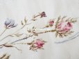 画像7: 未使用 1900年頃 アンティーク 薔薇模様 シルク製ファブリック フロッキー加工 54cm幅