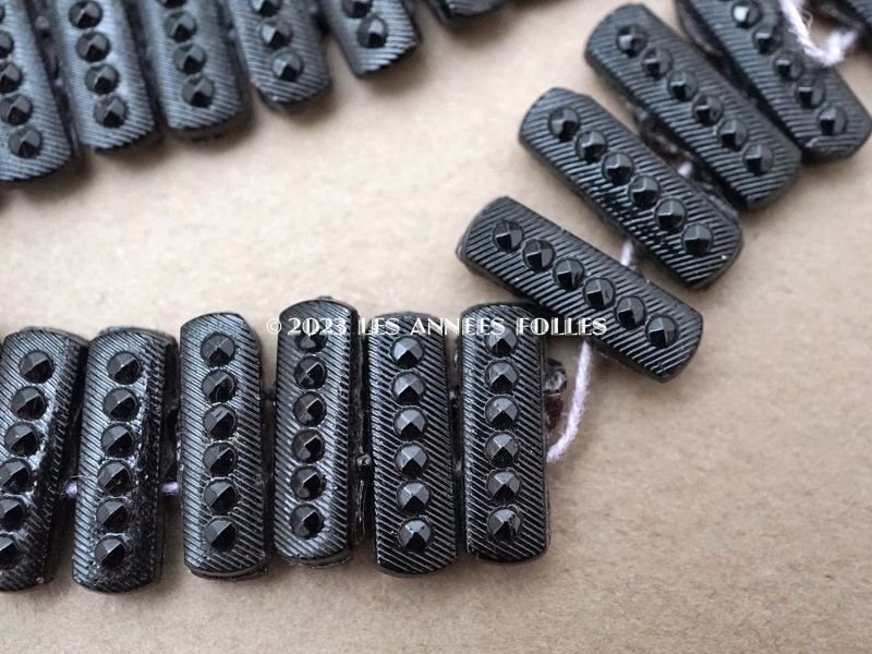 画像3: アンティーク フレンチジェットのビーズ 5×14mm 