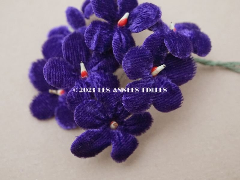 画像3: アンティーク ベルベットの菫の布花　
