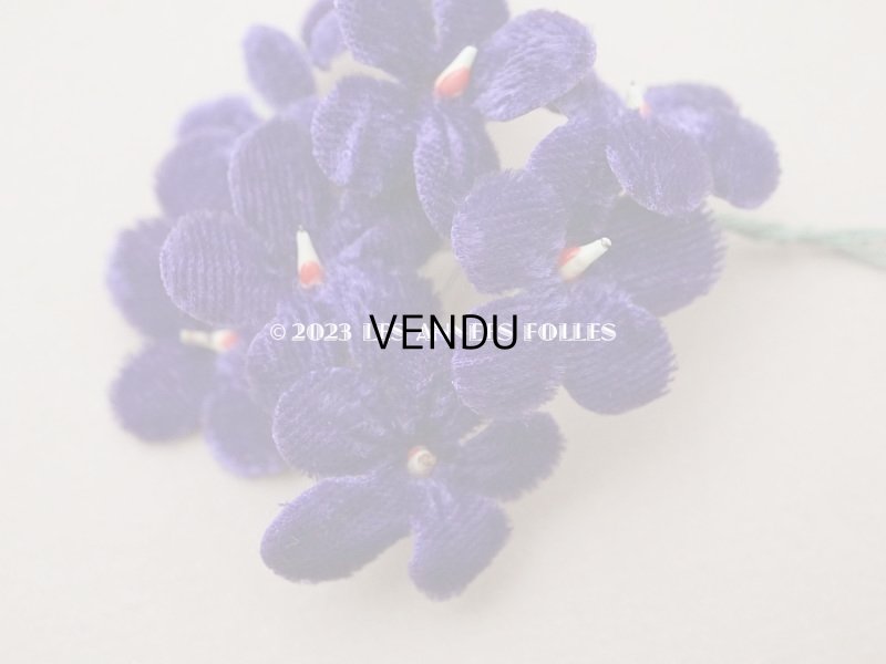 画像3: ＊蚤の市＊アンティーク ベルベットの菫の布花　