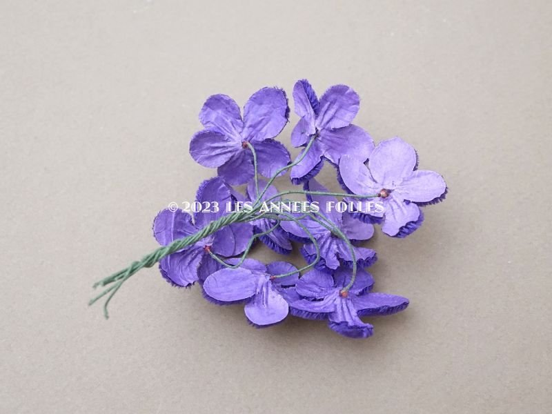 画像4: ＊蚤の市＊アンティーク ベルベットの菫の布花　